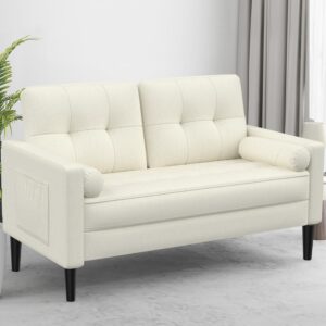 Aotumm Ciort Sofa 2 Seater, Sofa Couch with Comfy Seat Cushion, 2 Pillows, Small 2 Seater Sofa for Living Room/Apartment/Bedroom, Mid Century Modern Couch, Easy Assembly Sofas &...