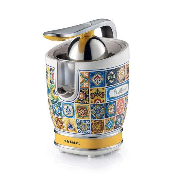 Ariete 0413/0P Spremiagrumi Positano Electric Mixer with Lever, Metal, Yellow and Blue