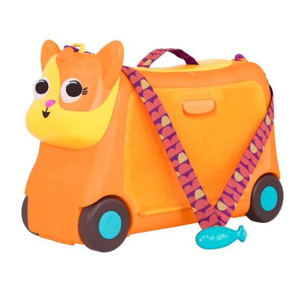 B. – Ride-On Toy – Ride-On Cat Suitcase – Kids Luggage – Storage Space for Travel – 2 Years + – Gogo Ride-On - Lolo