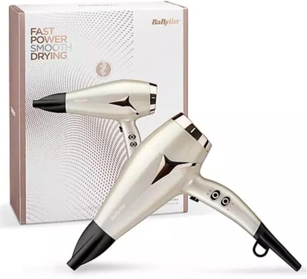 BaByliss Pearl Shimmer Hair Dryer Powerful 2200W with 3 Heat & 2 Speed Settings 5562U