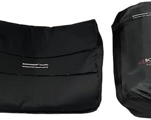 Back-Huggar Travel Pro Self-Inflatable Foam Filled Lumbar Cushion Pillow for Airplane Travel, Cars, and Office Chairs and Provides Lumbar Support, Ergonomic Design Adjustable...