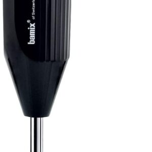 Bamix ONE Black Hand Held Stick Blender with multi-purpose stainless steel blade 160 Watts 2 Speeds, Made in Switzerland Hand Held Food Processor Heavy Duty AC Balanced Motor...