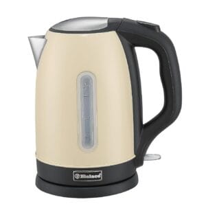 Belaco Electric Kettle, Stainless Steel Housing 1.7L Fast Boil Cordless 360° Rotation Removable Water Filter 1800-2200W Auto Shut-Off & Boil-Dry Protection Cream