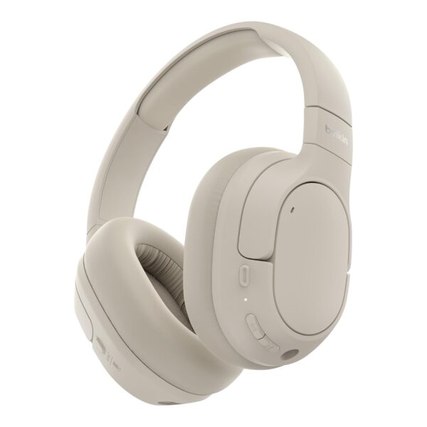 Belkin SoundForm Isolate Noise-Cancelling Wireless Headphones, over ear headphones with mic, Bluetooth headphones with 60H playtime, deep bass, CloudCushion ear cups for travel,...