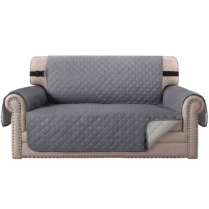 BellaHills Water Repellent Sofa Covers 2 Seater Sofa Protectors from Pets Cats Reversible Loveseat Couch Covers Non-Slip Furniture Slipcovers with Elastic Straps (Loveseat,...