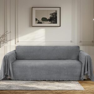 BellaHills Waterproof Sofa Cover 3 Seater Chenille L Shape Sofa Slipcover for Sectional Sofa Non Slip Corner Sofa Covers for 3 Cushion Sofa Pet Friendly Furniture Protector,...