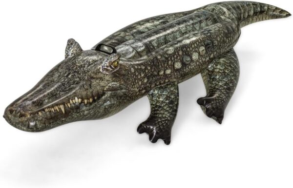 Bestway Crocodile Pool Float, Kids Inflatable Ride-On with Handles, Swimming Pool and Beach Toy