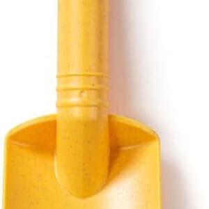 Bigjigs Toys Eco Spade For Kids (Honey Yellow) - 20.5cm Wheat Fibre Sand Shovel, Quality Holiday Toys for Toddlers