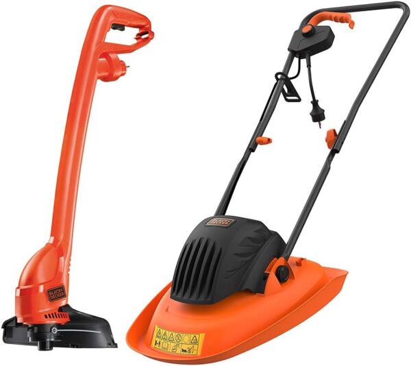 BLACK+DECKER 30cm Electric Hover Mower with GL250 Grass Strimmer