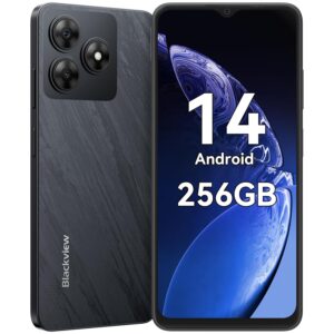 Blackview Mobile Phones 2025, WAVE 8 Android 14 Phone, 12GB+256GB/2TB TF SmartPhone, 6.56" HD+Display, 5000mAh 10W Fast Charge, 8MP+13MP, 4G Dual SIM Free Unlocked Mobile Phone,...