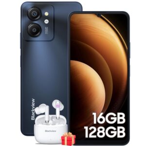 Blackview Mobile Phones, Color 8 16GB+128GB/1TB, 6000mAh 18W Fast Charge, 6.75''HD+ 90Hz, Android 13 phone, 50MP Main Camera, 4G Dual Sim Smartphone, 3 Card Slots,...