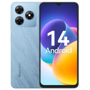 Blackview Mobile Phones Sim Free Unlocked, WAVE 8C Android 14 Phone, 6GB+64GB/TF2TB, 4700mAh Fast Charge, Octa-Core, 6.56'' HD+ Screen, 8MP+13MP, Dual SIM Smartphone, 3 Cards...