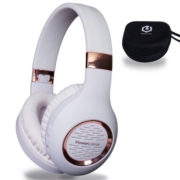 Bluetooth Headphones Over-Ear, PowerLocus Wireless Headphones, Hi-Fi Stereo Deep Bass, Soft Earmuffs Foldable Headphone with Built-in Microphone, Wireless and Wired Headset for...