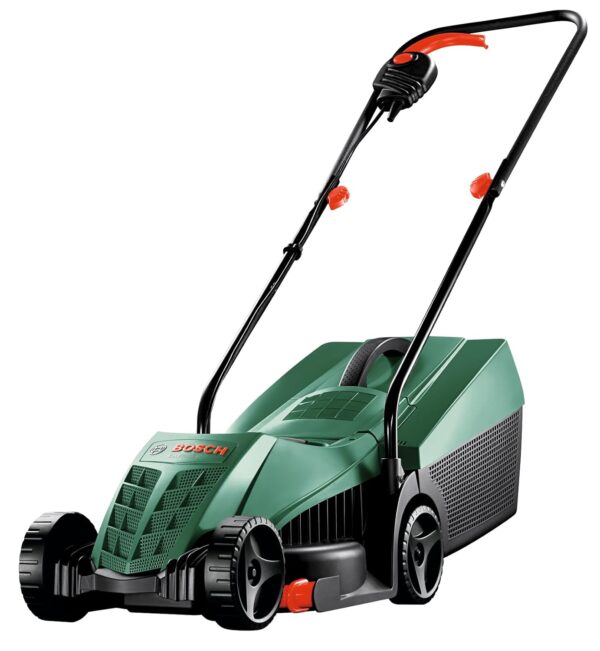 Bosch Corded Lawnmower EasyRotak 32-220 (1200 W Motor Power, Cutting Width: 32 cm, 31-Litre Grass Box, Extra 32cm Sharp Blade, Suitable for Quick and Easy Mowing with Tidy...