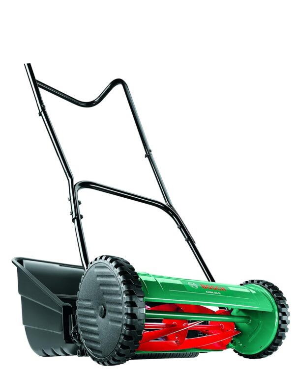 Bosch Lawn and Garden Lawn Mower AHM 38 G (for Small Areas; Environmentally Friendly, Petrol-Free and Electric-Free; Cutting Width: 38cm; Cutting Height: 15-50mm; Weight: 6.7kg;...
