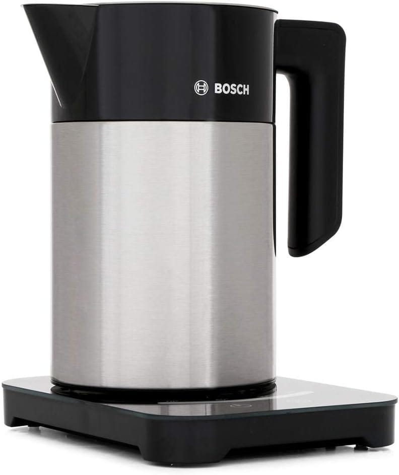 Bosch Sky TWK7203GB 7 Variable Temperature settings & KeepWarm function, Cordless Kettle, 1.7 Litres, Black/Silver