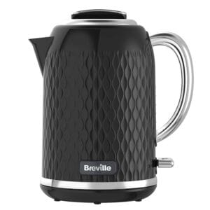 Breville Curve Electric Kettle | 1.7 Litre | 3KW Fast Boil | Black & Chrome [VKT017]
