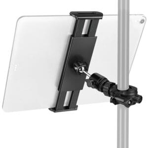 CAHAYA iPad Mic Stand Mount: for Tablet with 360° Rotated Ball Head Compatible with Tripod Any Stand Selfie Stick Pole Microphone Sheet Music5.9-12.9" Model CY00368-1