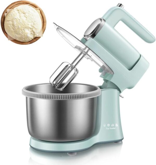 Cake Mixer with Bowl and Stand, 300W Food Mixers, 9 Speed Cake Stand Mixer, 4L Large Capacity Stand Mixer with 2 X Whisk Beaters & 2 X Dough Hooks, Stand Mixer for Kitchen...