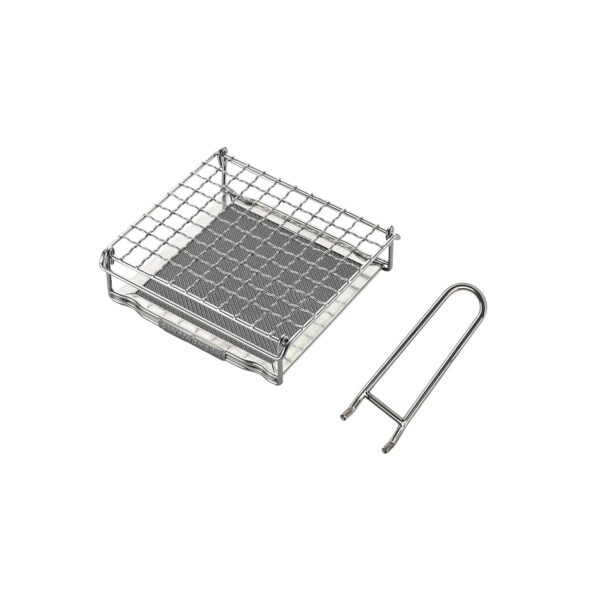 CAMPINGMOON Bread Toaster for Camping Stove Gas Fire 304 Stainless Steel Bread Toaster Small Size US-1312