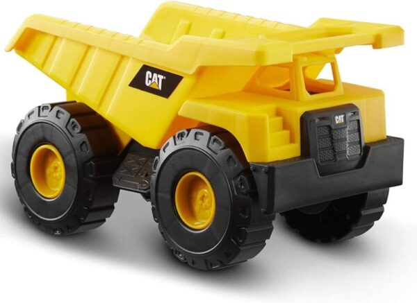 CAT® Construction Dump Truck Vehicle, Indoor and Outdoor Use, Free-Wheeling with Moving Bucket. For Children Aged 3+, Yellow