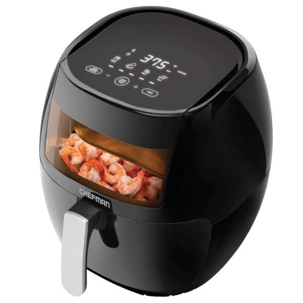 Chefman TurboFry Touch XL 7.7-litre Air Fryer with Viewing Window & Advanced Digital Display, Fry with Less Oil for Healthy Food,Adjustable Temperature Control,Cooking Presets &...