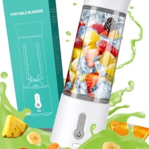 CHEYLIZI Portable Blender, Smoothie Blender, USB Rechargeable 4000mAh Mini Shakes Blender, 500ml BPA Free Traveling Fruit Veggie Baby Food Juicer Cup, 6 Blades Electric Blender...