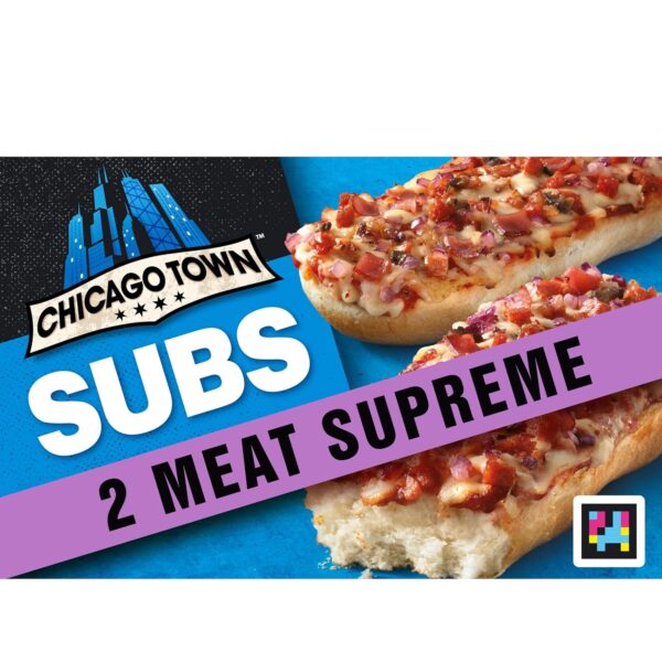 Chicago Town 2 Meat Feast Sub Pizzas, 2 x 125g (Frozen)