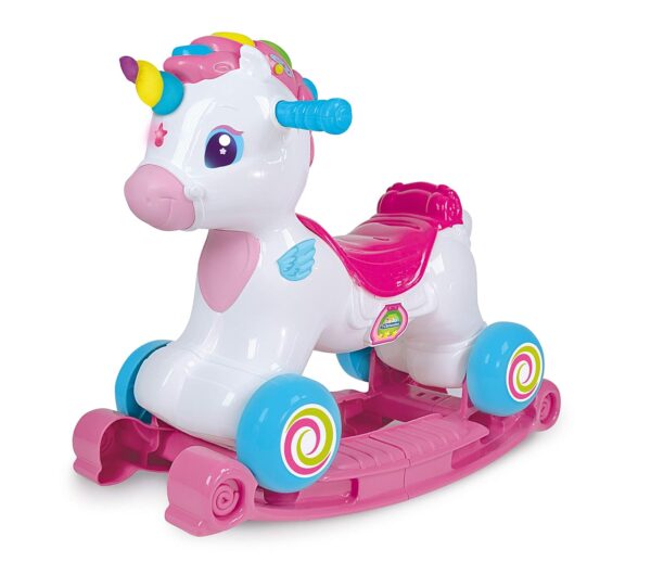 Clementoni- Magical Unicorn Rocker: Ride-On, Sounds, Learning & Lights! (12+ Months)
