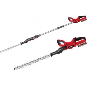 Cobra HT50LRH24V 2in1 24v Cordless Hedge Trimmer with Long Reach, 50cm cutting blade, includes 2.5Ah Battery and Charger