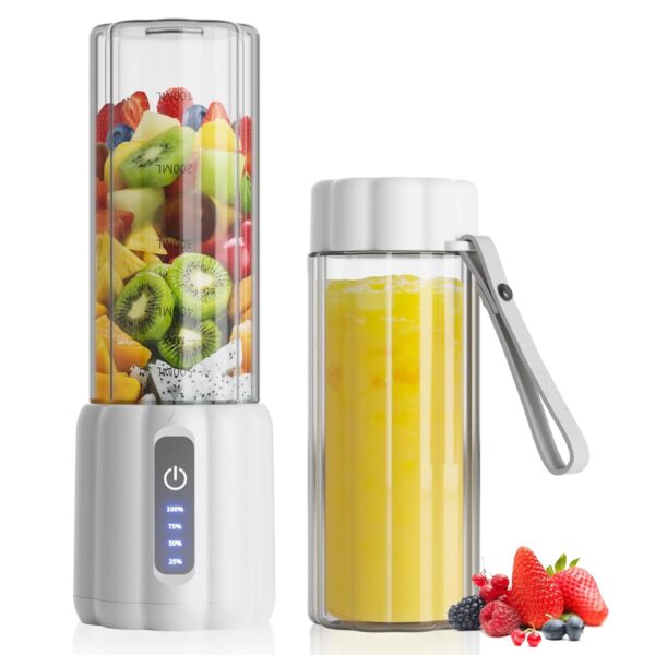 COKUNST Portable Blender Smoothies Maker to go, 6 Blades 22000 RPM, 500ml Mixer with Leakproof Travel Cup & USB-C Charging, Compact Personal Mini Blender for Shakes, Baby Food