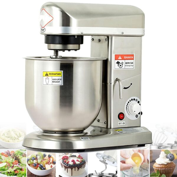 Commercial Electric Stand Mixer, 500W Power with 3 Speeds & 10L Bowl, Includes Beater & Dough Hook for Baking and Cooking