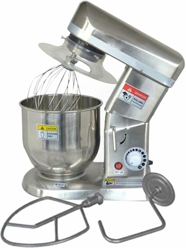 Commercial Food Blender With Dough Hook, 5L/7L/10L Stainless Steel Stand Mixer Multifunction Pizza Bakery Blender 3 Speed Electric Dough Mixer
