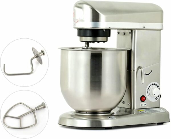 Commercial Food Blender With Dough Hook, Electric Countertop Blender, Spiral Blender, Vertical Blender, 3 Speed, Multifunction Blender Powerful And Elegant