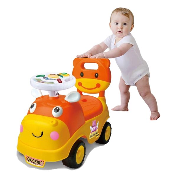 Coo11 2-in-1 Ride-On Car and Push Walker for Toddlers, Foot-to-Floor Sliding Car with Backrest, Safety Features, Horn & Sound Steering Wheel, Baby Learning Toy Vehicle for 1-3...
