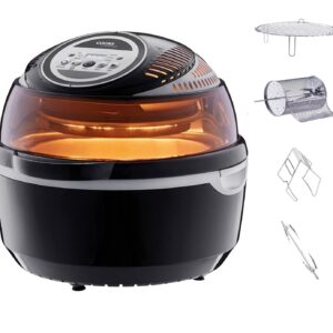 Cooks Professional Rotisserie Air Fryer | 1300W Energy Efficient Halogen Oven | Digital Fryer with Customisable Settings | Large 10L Capacity | Includes Accessories & Non Stick...