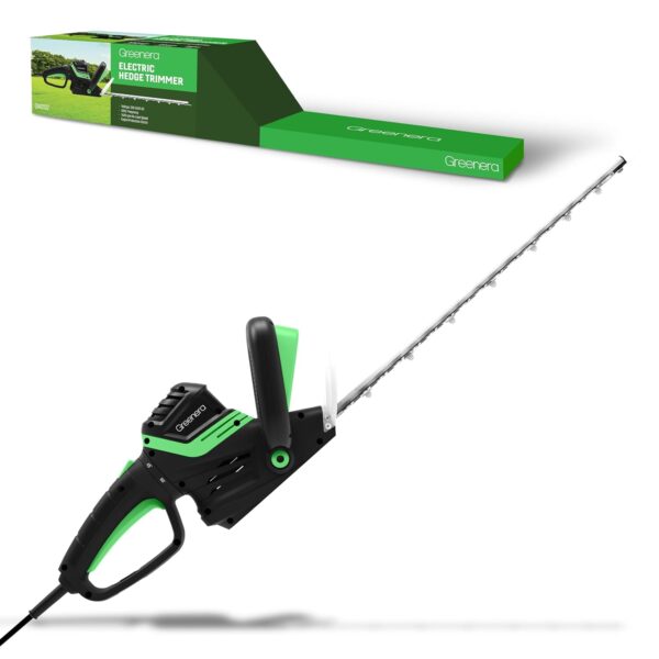 Corded Electric Hedge Trimmer 710W, Lightweight Electric Hedge Cutter with 61cm Blade,Blade Cover, 10m Cable, Rotating Handle, 2 Stage Safety Trigger, Handle Branches up to 24mm