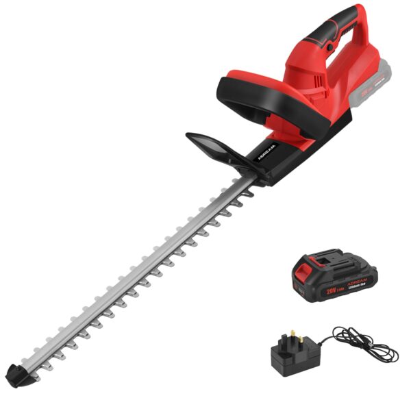Cordless Hedge Trimmer, 20V 2.0Ah Electric Hedge Trimmer, 480mm Cutting Length & 15mm Cutting Width Blade, Lightweight Handheld Garden Cutter with Battery and Charger Included