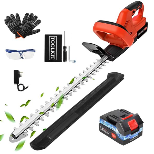 Cordless Hedge Trimmer for Makita Battery,Electric Hedge Trimmer With 4000mAh Battery and Charger,51cm Cutting Blade,Branches up to 20mmThick,Hedge Cutter for Trimming Hedges,...
