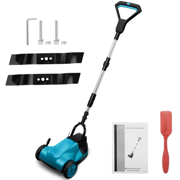 Cordless Lawnmower for Makita 18V Battery, Brushless Small Lawn Mower, Lightweight and Compact, 3 Adjustable Cutting Height, without Battery and Charger (Lawnmower)