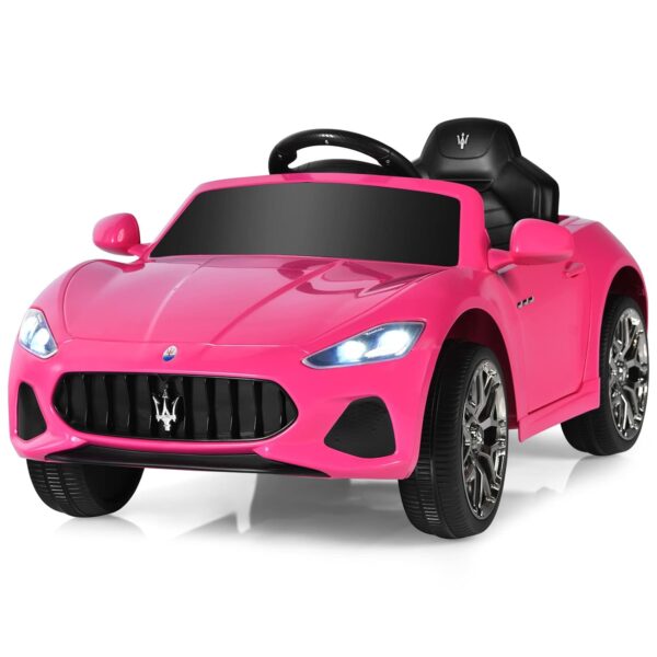 COSTWAY Electric Kids Ride On Car, 12V Battery Powered Compatible Maserati Toy Vehicle with Two Motors, Remote Control, Lights, USB, Horn and Music, Gift for 3+ Years Old Boys...