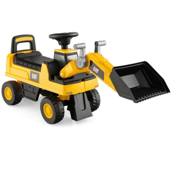 COSTWAY Kids Ride on Excavator, Caterpillar Licensed Toddler Construction Bulldozer Truck with Adjustable Bucket, Underseat Storage, Horn, Foot to Floor Sliding Toy Car for 1-3...