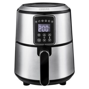 Crux 2.8 L Digital Air Fryer, Faster Pre-Heat, No-Oil Frying, Fast Healthy Evenly Cooked Meal Every Time, Dishwasher Safe Non Stick Pan and Crisping Tray for Easy Clean Up,...