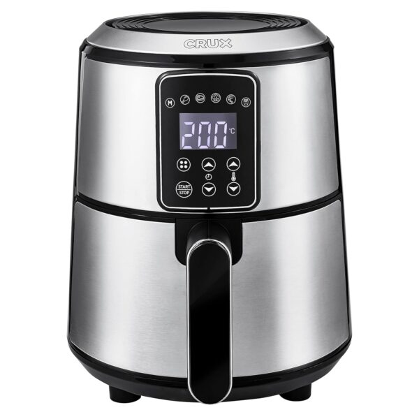 Crux 2.8 L Digital Air Fryer, Faster Pre-Heat, No-Oil Frying, Fast Healthy Evenly Cooked Meal Every Time, Dishwasher Safe Non Stick Pan and Crisping Tray for Easy Clean Up,...