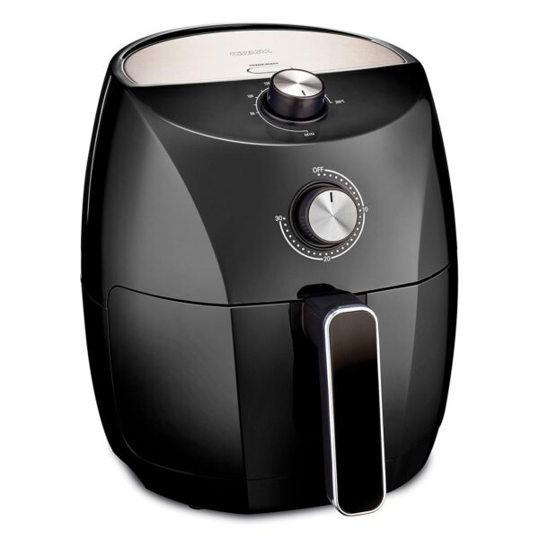 Crux 3.5 L Manual Air Fryer, Faster Pre-Heat, No-Oil Frying, Fast Healthy Evenly Cooked Meal Every Time, Dishwasher Safe Non Stick Pan and Crisping Tray for Easy Clean Up,...