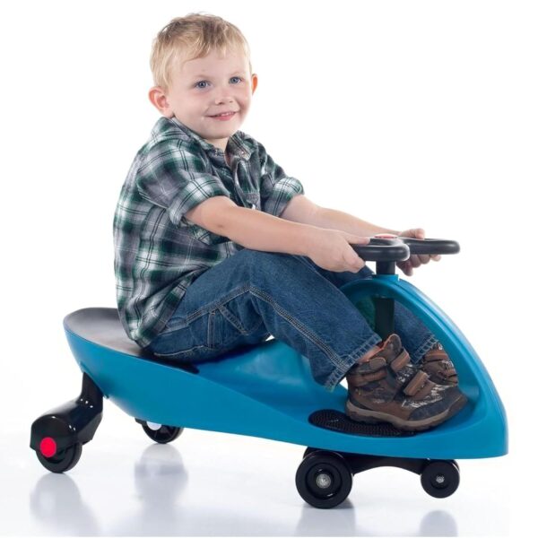 Curvaso Wiggle Kids Push Ride On Car Swivel Scooter Childrens Indoor Outdoor Twist Gyro Toys Gift Blue Black