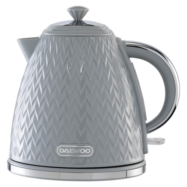 Daewoo Argyle Collection, 1.7L, Electric Kettle With Removable Lid and Filter For An Easy Clean, Auto Shut Off And Power Indicator For Safety, Grey