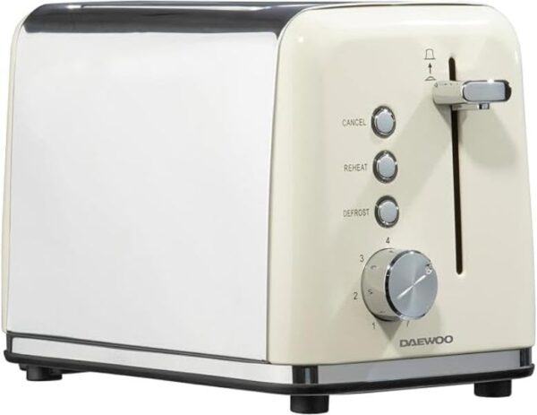 Daewoo Cream 2 Slice Toaster