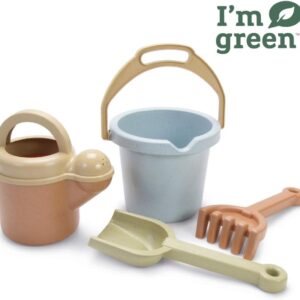 Dantoy Bio-Toy Bucket and Spade 4 Piece Playset, Eco-Conscious Toys made from Sugarcane