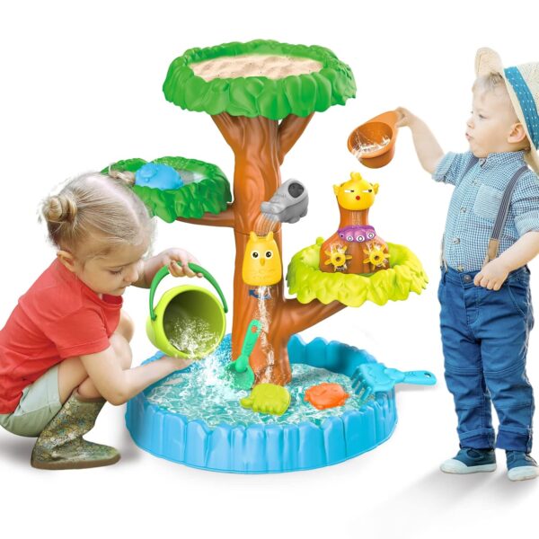 deAO Kids Sand and Water Table Sand Pit Beach Toys Indoor or Outdoor Summer Toys Garden Toy for Toddlers Girls Boys 3 4 5 6 Years Old